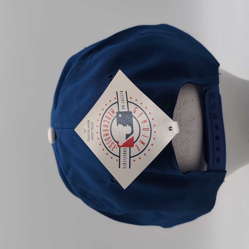 MLB| NWT Vintage Blue Los Angeles Dodgers Sports Cap Snap Back Grey Brim - Picture 4 of 12